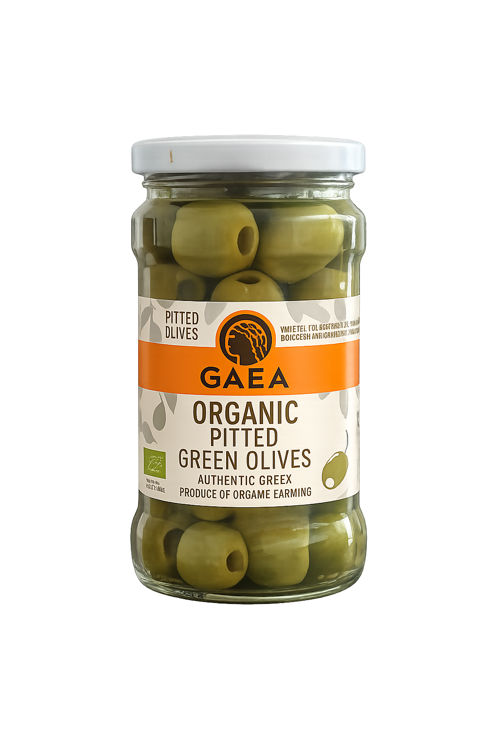 Gaea Organic Pitted Green Olives