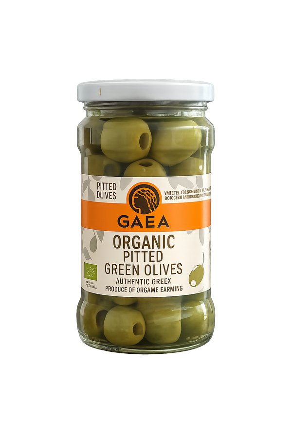Gaea Organic Pitted Green Olives